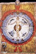 Hildegard of Bingen Her Cosmiarcha,Coreadora and Parent of the Humanity and of humankind painting